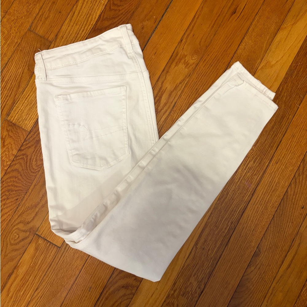 American Eagle Outfitters Women's Off-White Skinny Jeans